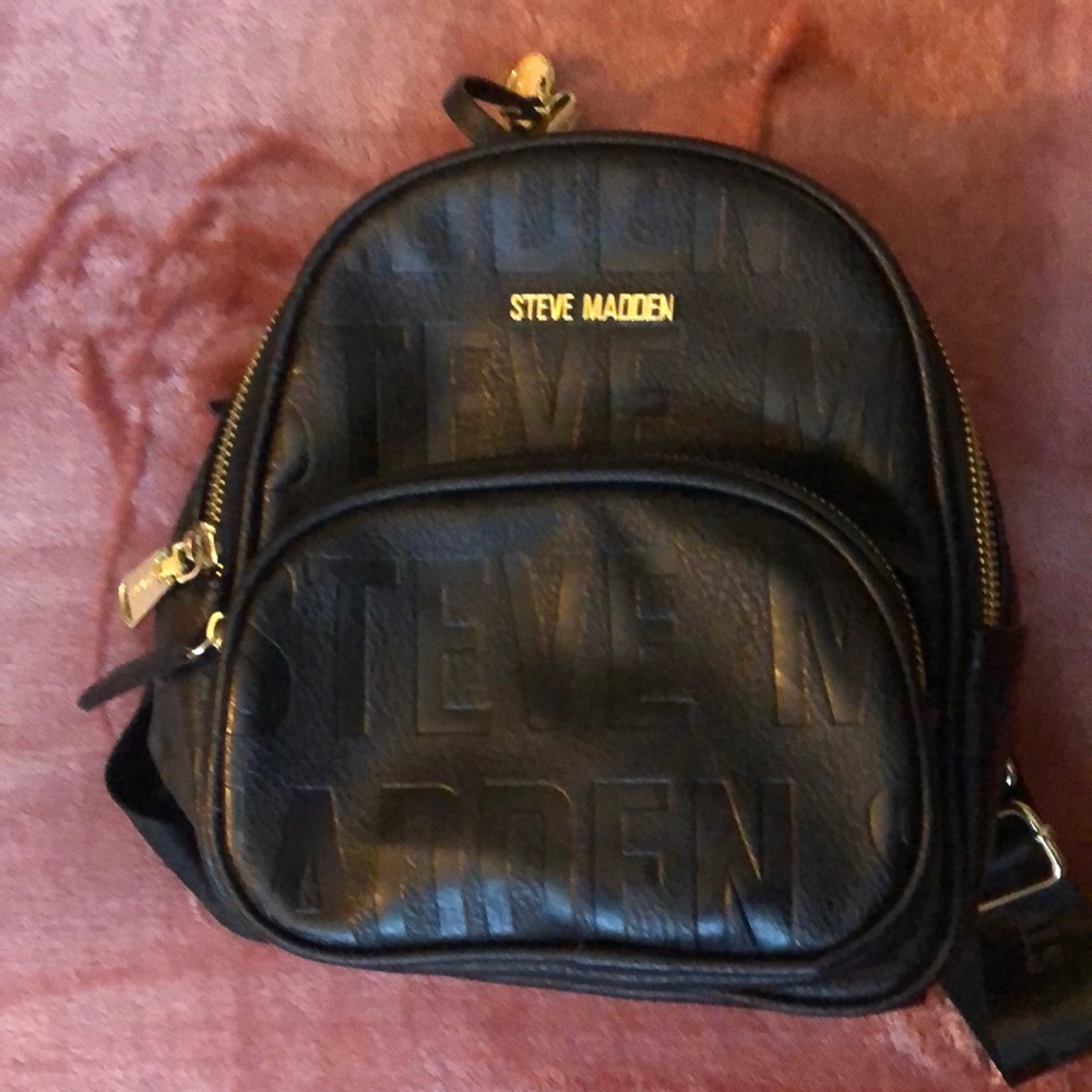 Steve Madden black mini backpack